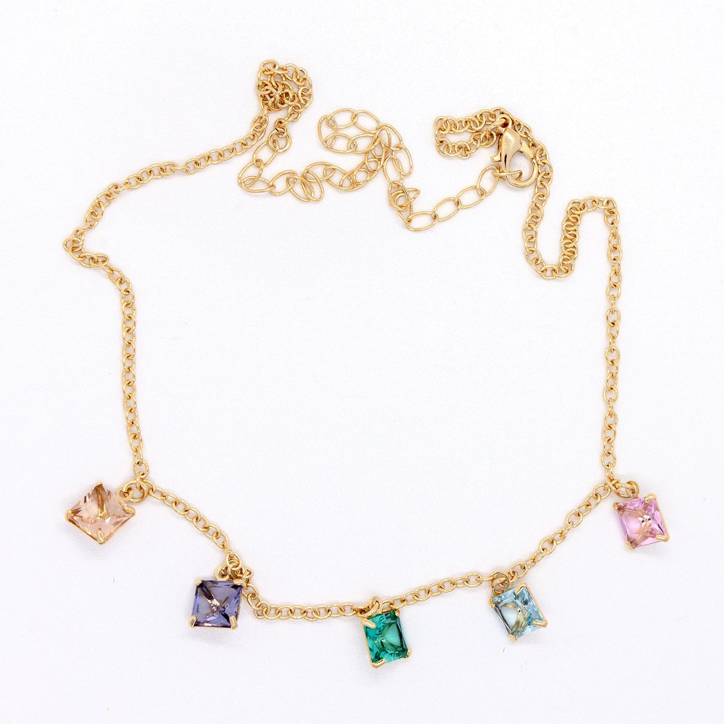 Colar Pedras Coloridas