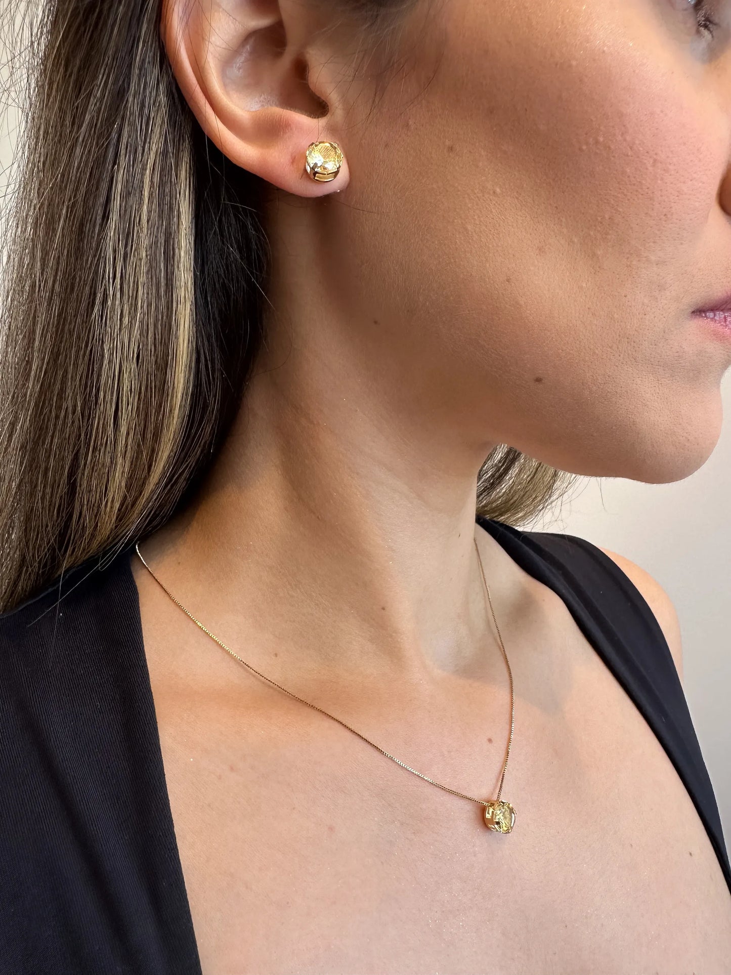 Conjunto Ponto De Luz Amarelo