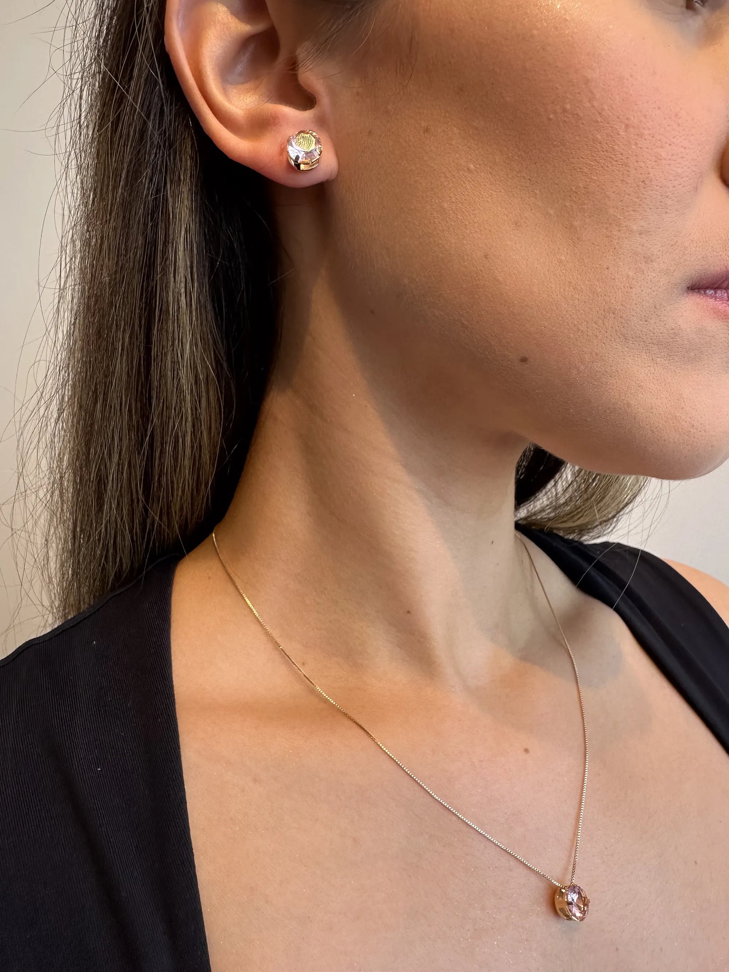 Conjunto Ponto De Luz Rosa