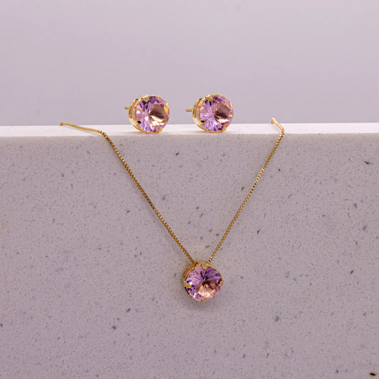 Conjunto Ponto De Luz Rosa