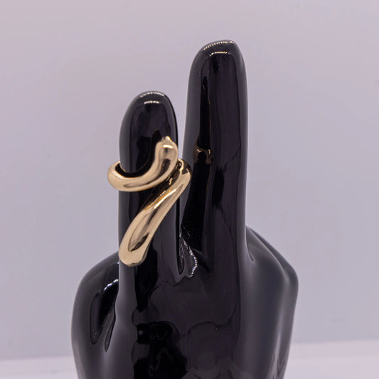 Anel Vírgula Dourado