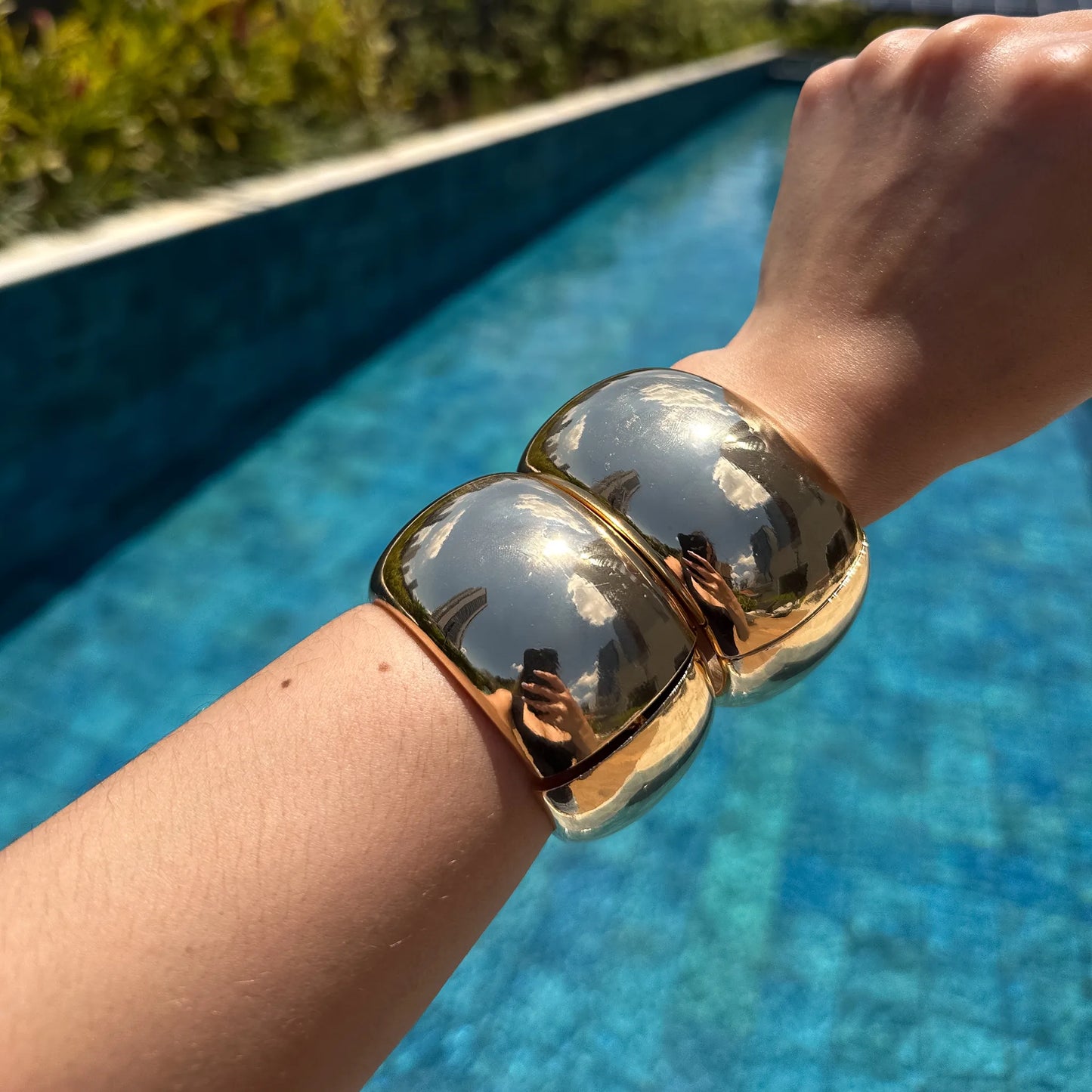 Bracelete Grosso Dourado