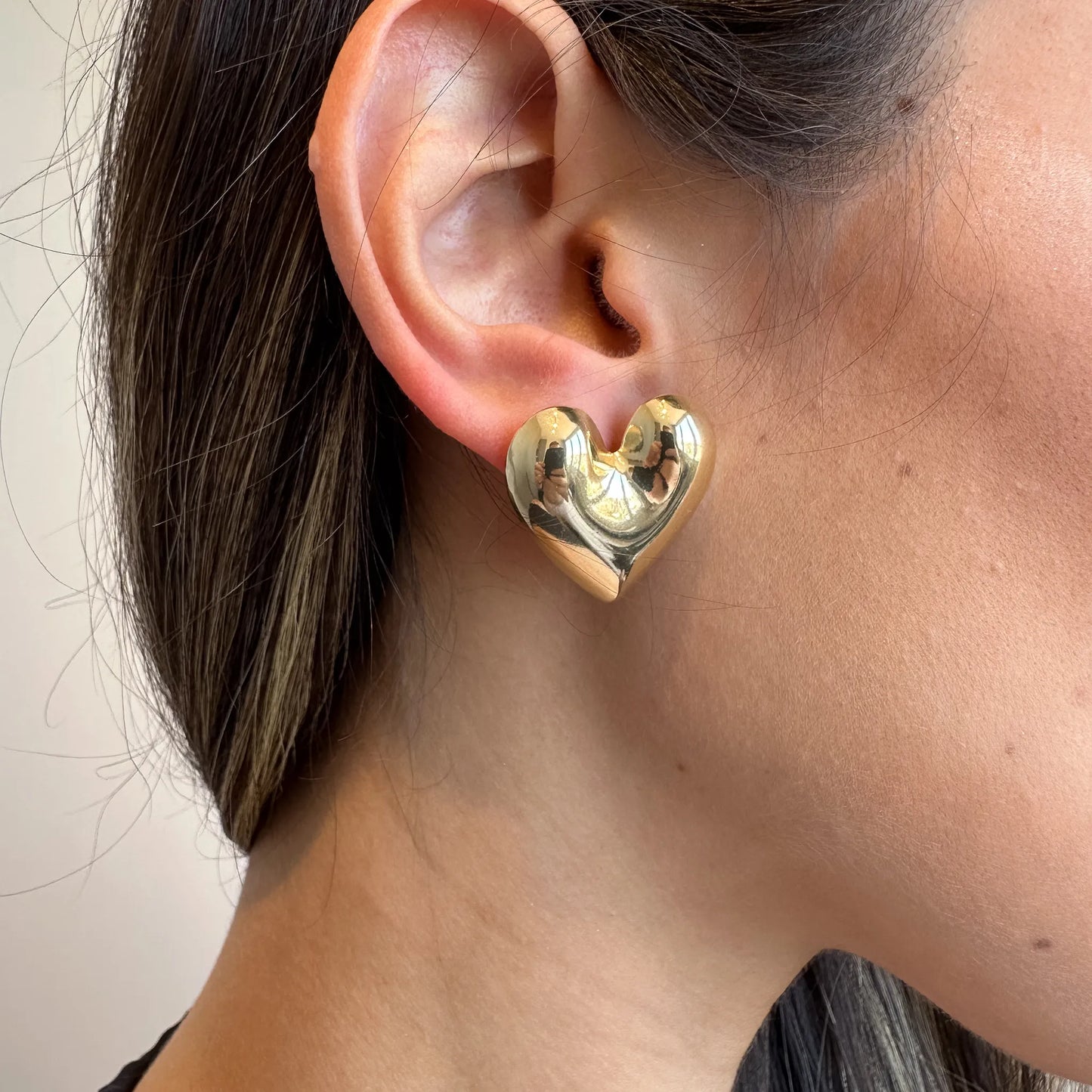 Brinco Coração Dourado