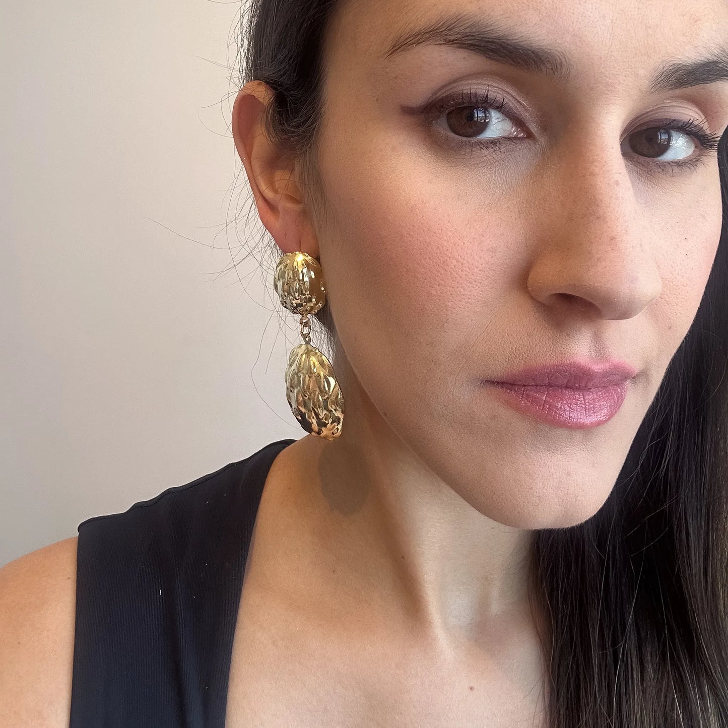 Brinco Duas Bolas Dourado