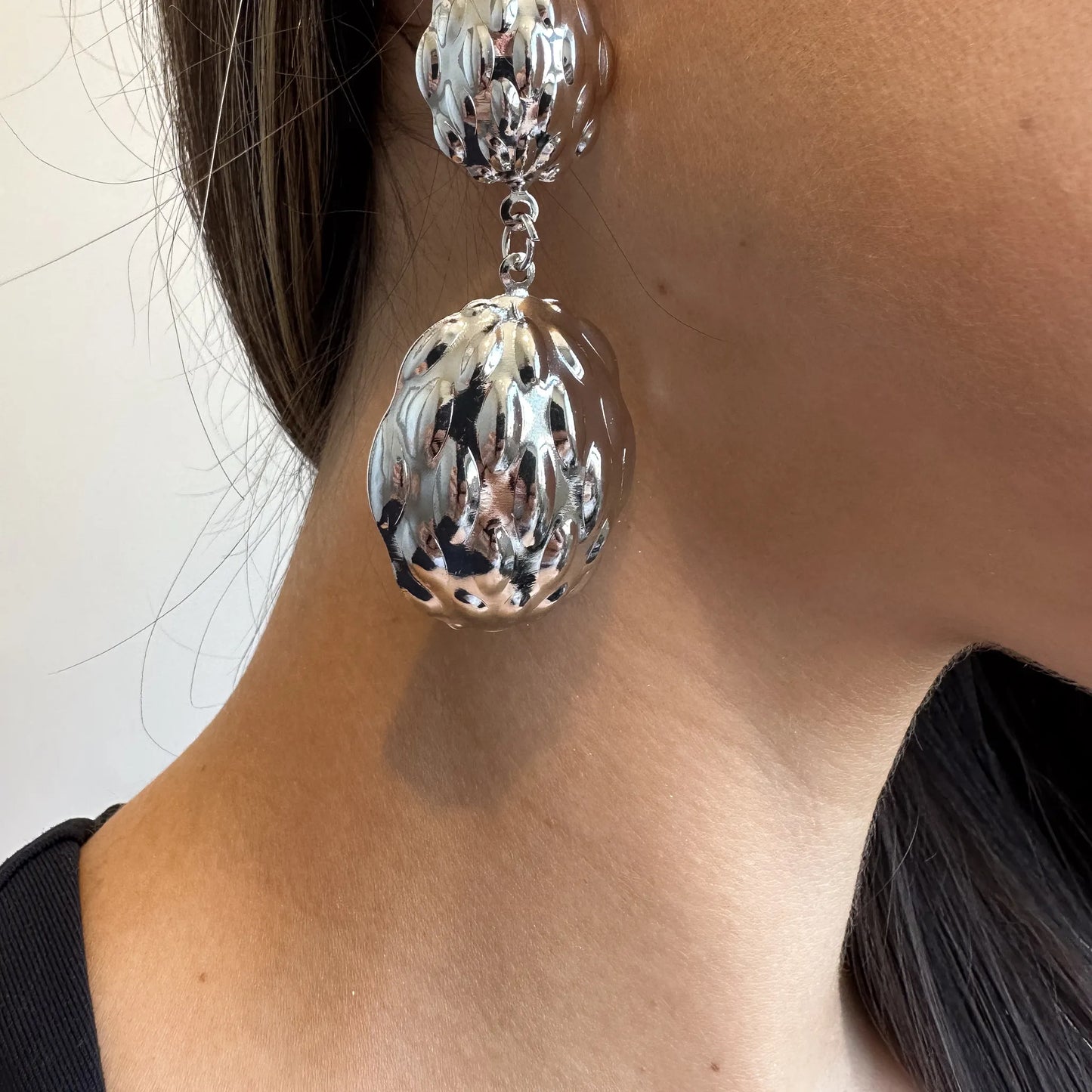 Brinco Duas Bolas Prata