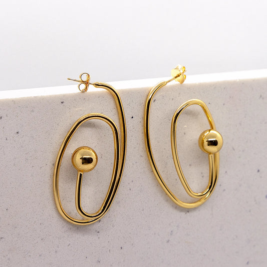 Brinco Espiral Dourado