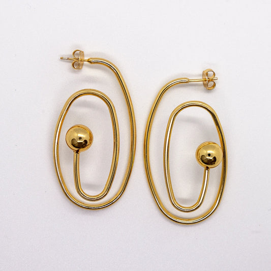 Brinco Espiral Dourado