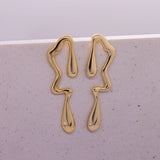 Brinco Orgânico Comprido Dourado