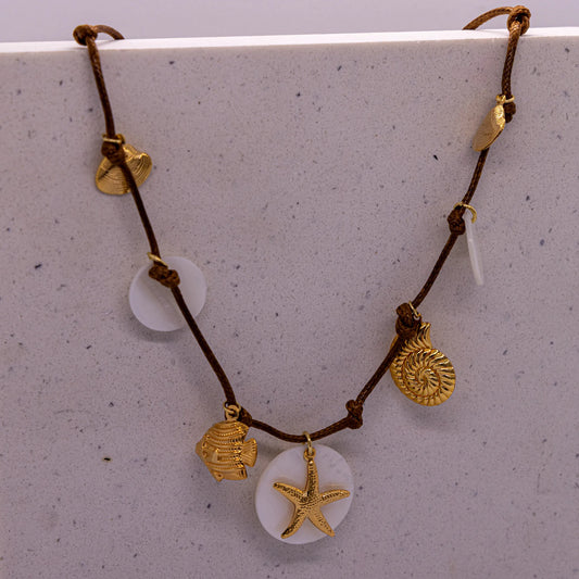 Colar Cordão Marrom