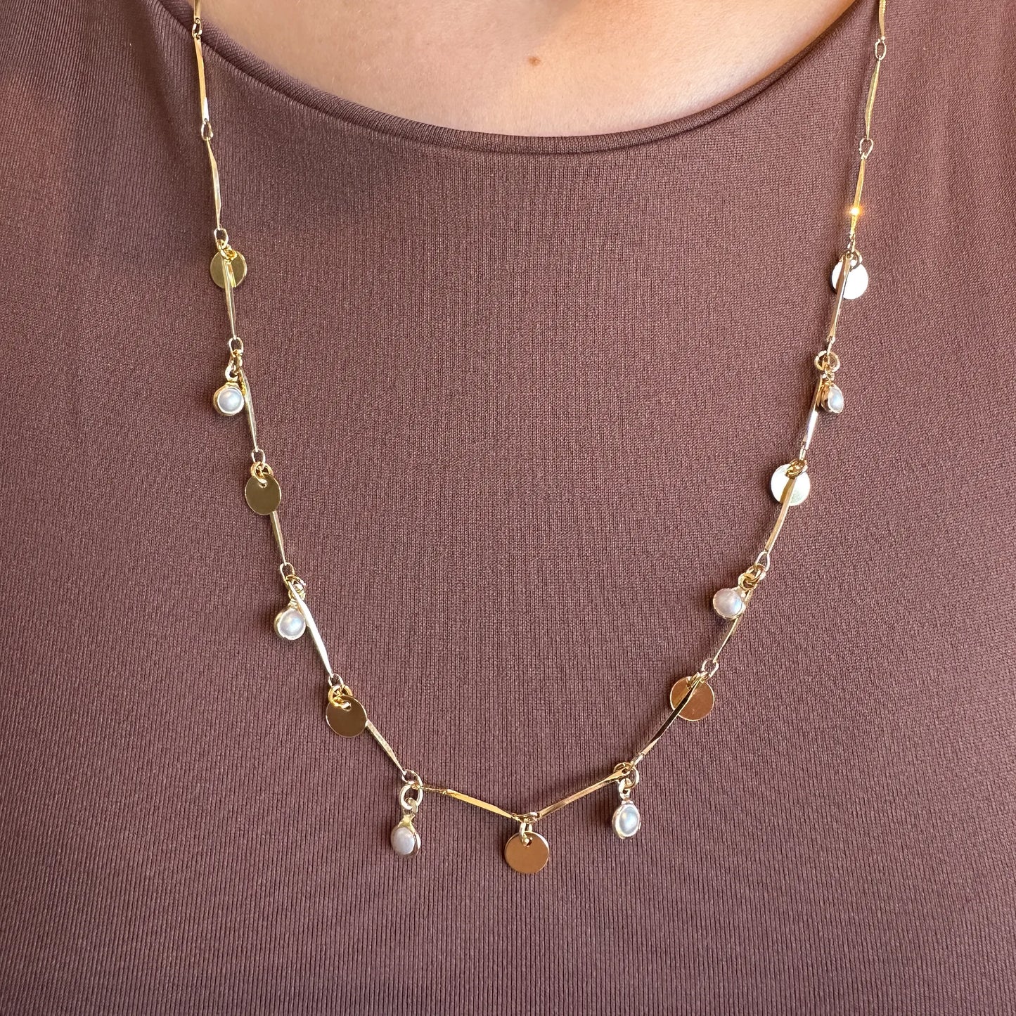 Correntinha Comprida Perola